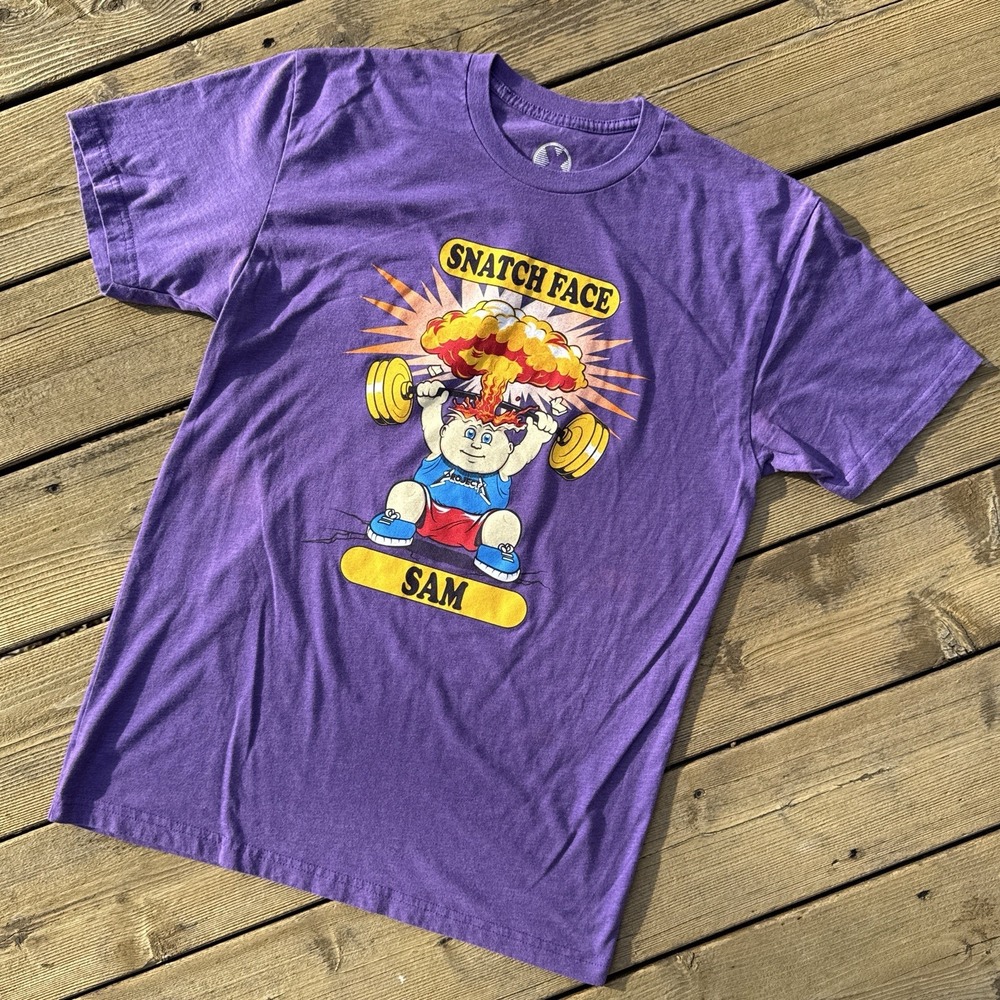 Snatch Face Sam Weightlifting T Shirt Project X Gym Humor GPK Style Cartoon M